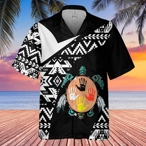 GB-HW0011516 Tribal Turtle Native American Hawaiian Shirt 3D