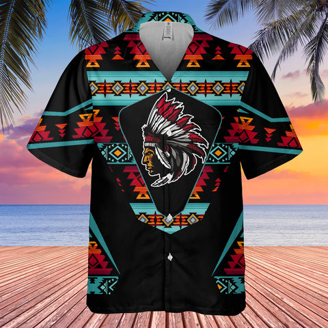 GB-HW0011524 Chief Native American Hawaiian Shirt 3D