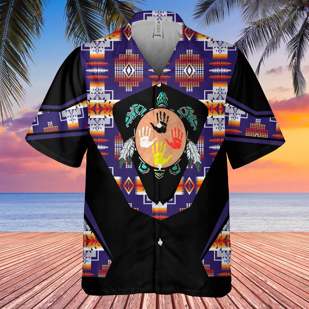 GB-HW0011536  Tribal Turtle Native American Hawaiian Shirt 3D