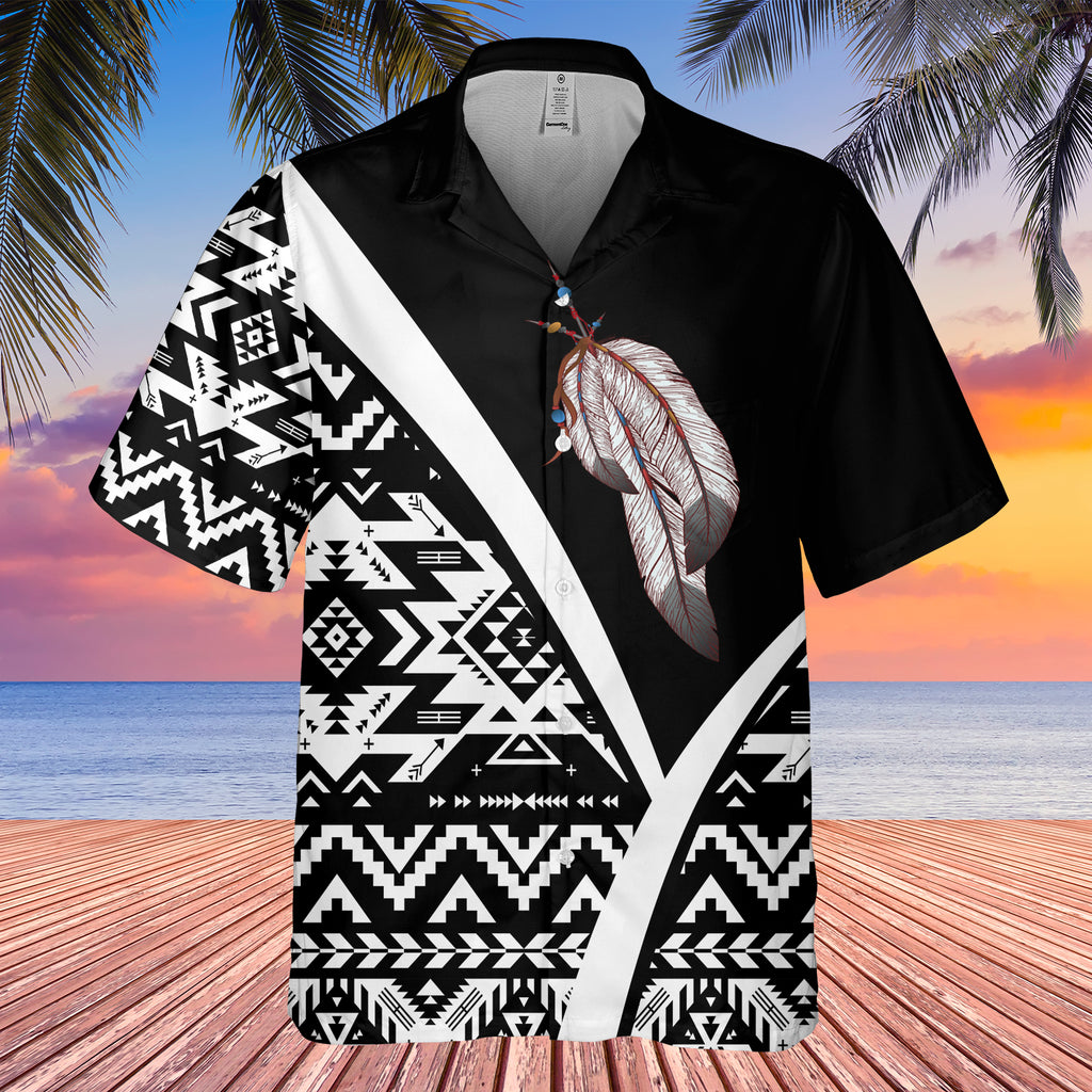 GB-HW0011538 Feather Native American Hawaiian Shirt 3D