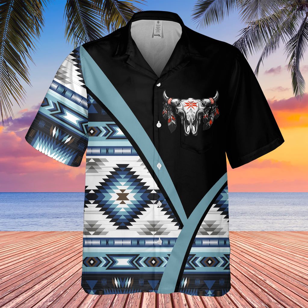 GB-HW0011544 Bison Native American Hawaiian Shirt 3D