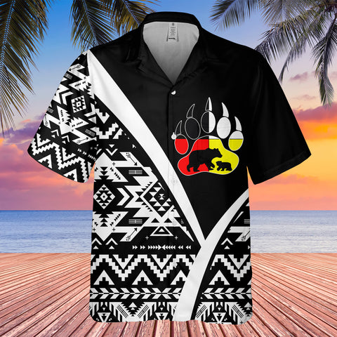 GB-HW0011546 Bear Native American Hawaiian Shirt 3D