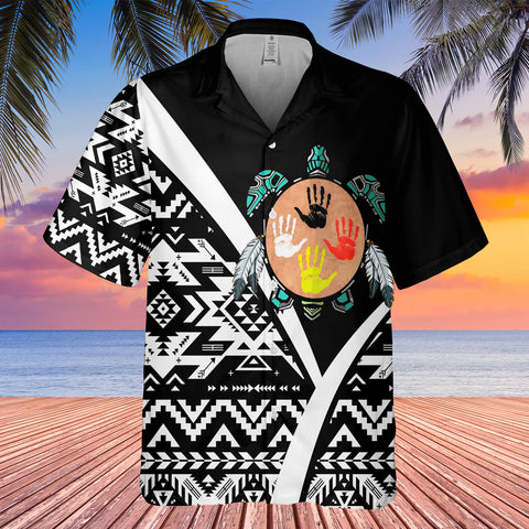 GB-HW0011549 Bear Native American Hawaiian Shirt 3D