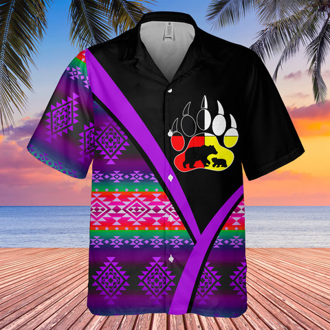 GB-HW0011554 Bear Native American Hawaiian Shirt 3D