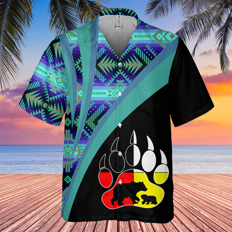 GB-HW0011559 Bear Native American Hawaiian Shirt 3D