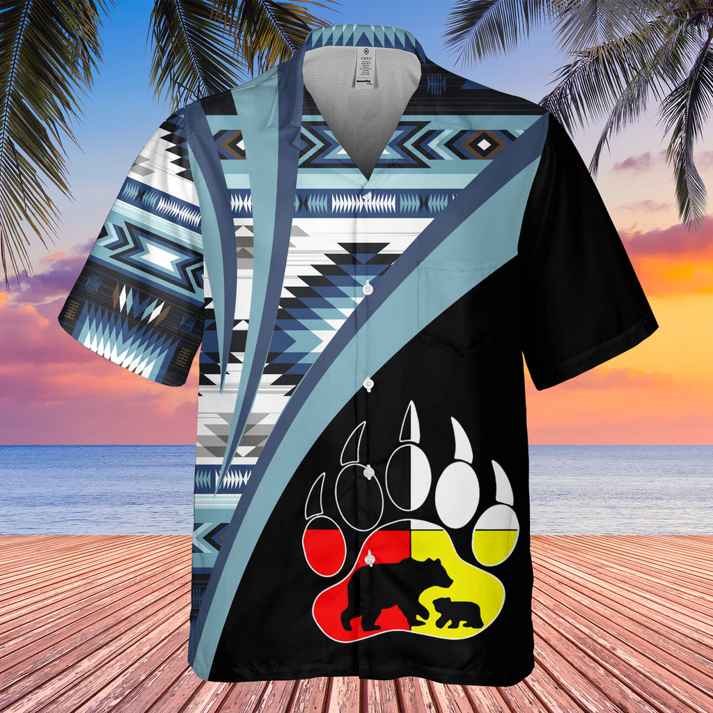 GB-HW0011560 Bear Native American Hawaiian Shirt 3D