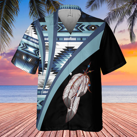 GB-HW0011574 Feather Native American Hawaiian Shirt 3D