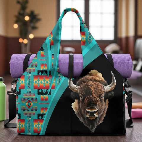 GB-HW0011575 Bison Native American Vest Gym Bag