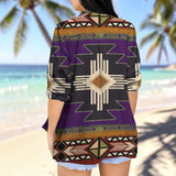 GB-NAT0001-04 Native American Women's Long-Sleeved Shirt