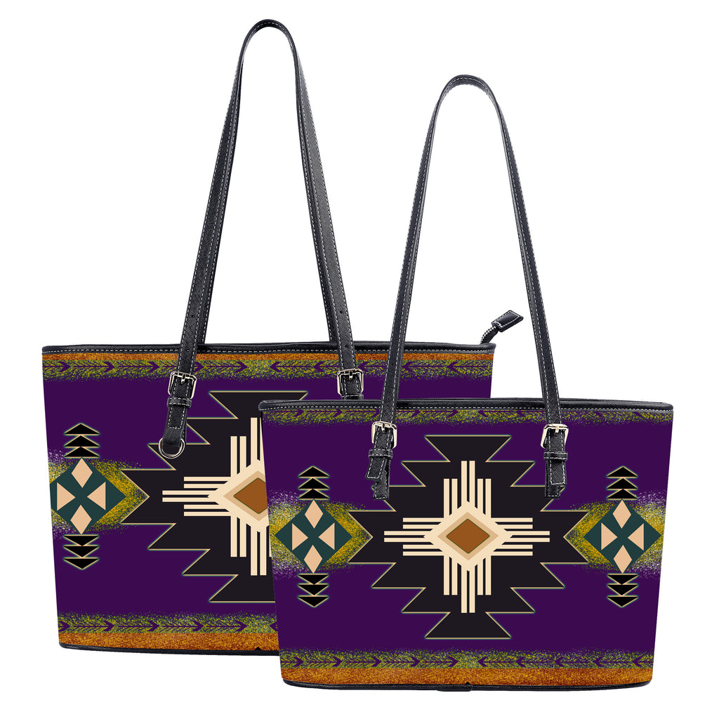 GB-NAT0001-04 Southwest Purple Native American Leather Handbag