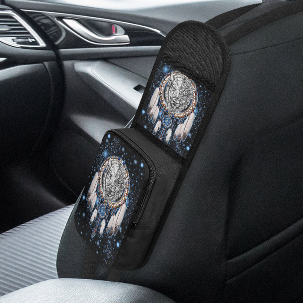 GB-NAT00010-02v2 Bison Dreamcatcher Native American Car Seat Storage Bag