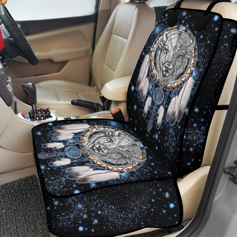GB-NAT00010-02v2 Bison Dreamcatcher Native American Waterproof Car Front Seat Cover for Pet