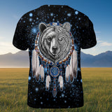 GB-NAT00010-02v3 Bear Dreamcatcher Native American 3D T-shirt