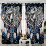 GB-NAT00010-02v3 Bear Dreamcatcher Native American Living Room Curtain