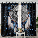 GB-NAT00010-02v3 Bear Dreamcatcher Native American Living Room Curtain