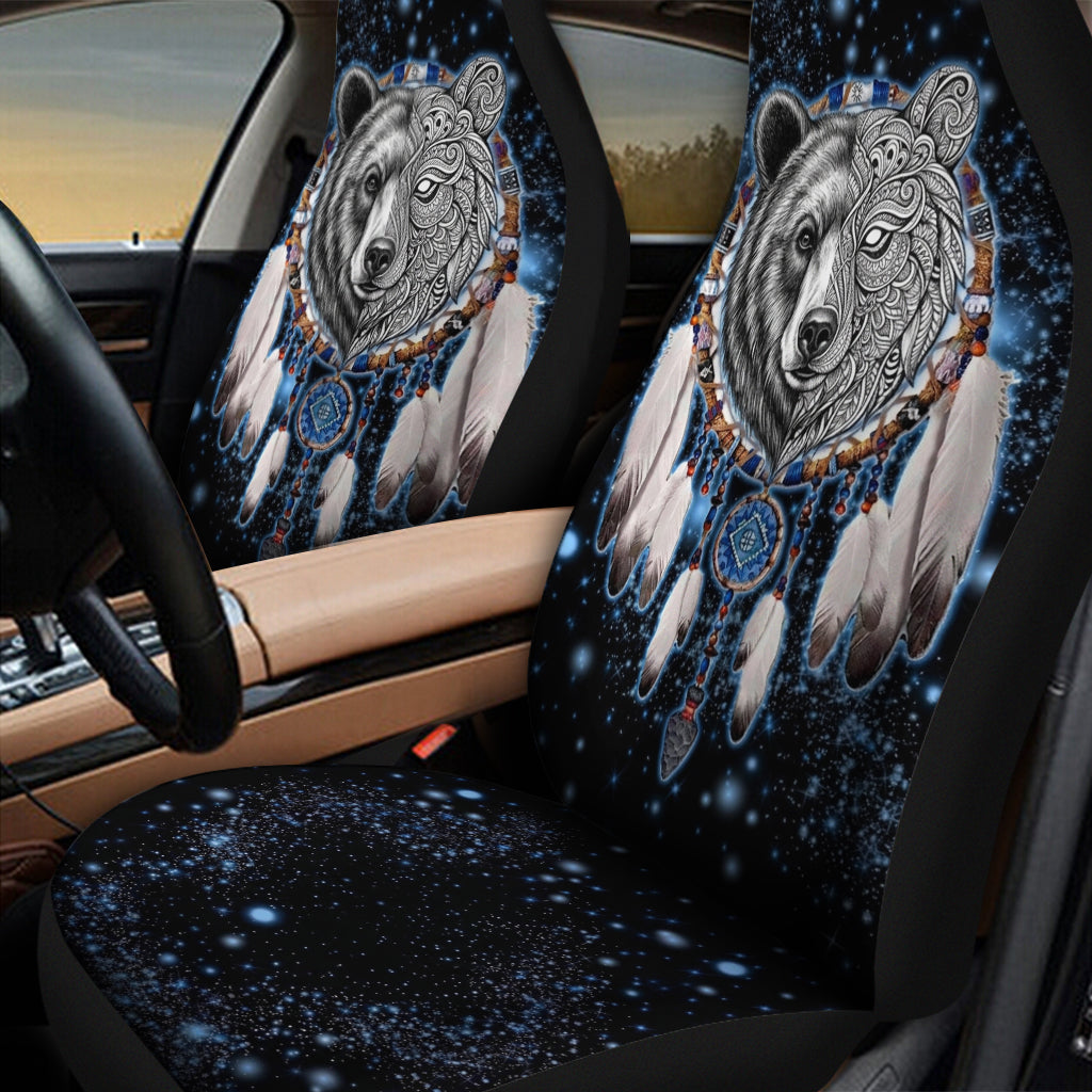 GB-NAT00010-02v3 Bear Dreamcatcher Native Car Seat Cover