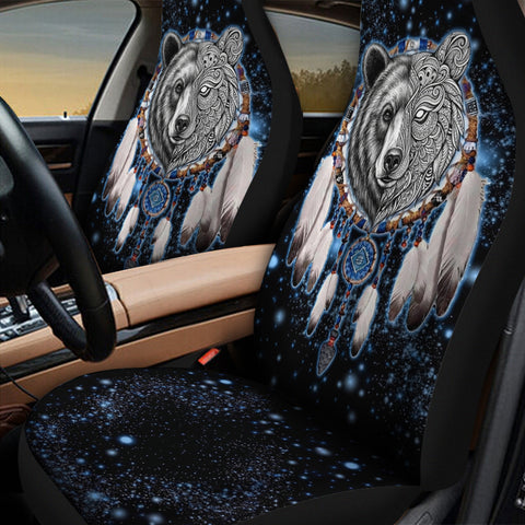 GB-NAT00010-02v3 Bear Dreamcatcher Native Car Seat Cover