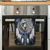 GB-NAT00010-02v3 Dreamcatcher Bear Native American Kitchen Dish Towel Set of 2