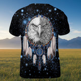 GB-NAT00010-02v4 Eagle Dreamcatcher Native American 3D T-shirt