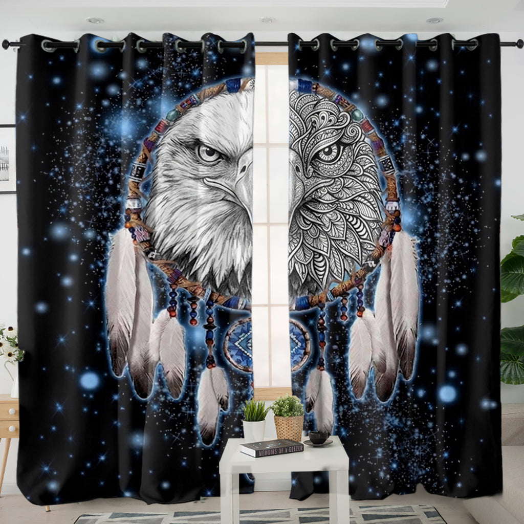 GB-NAT00010-02v4 Eagle Native American Living Room Curtain