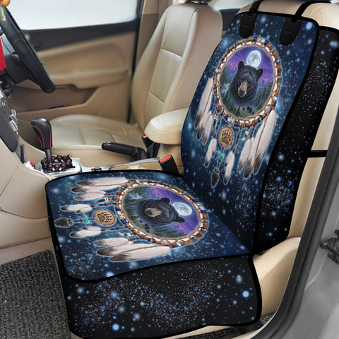 GB-NAT00010v3 Bear Dreamcatcher Native American Waterproof Car Front Seat Cover for Pet