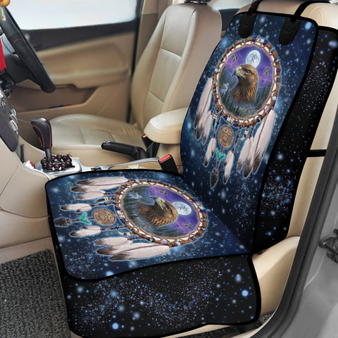 GB-NAT00010v4 Eagle Dreamcatcher Native American Waterproof Car Front Seat Cover for Pet