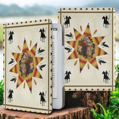 GB-NAT00011-01 Chief Native American Kindle PU Leather Case