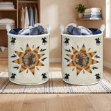 GB-NAT00011-01 Chief Native American Quilted Laundry Basket