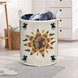 GB-NAT00011-01 Chief Native American Quilted Laundry Basket