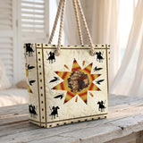 GB-NAT00011-01 Chief Native American Quilted Beach Bag