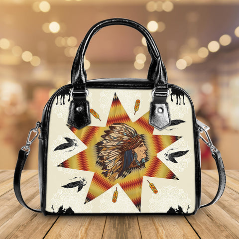 GB-NAT00011-01 Native American Handbag With Single Shoulder Strap