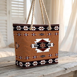 GB-NAT00012 Pattern Native American Quilted Beach Bag