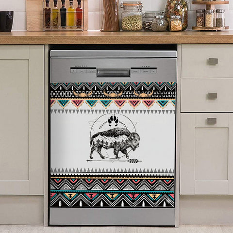 GB-NAT00013v2 Bison Native American Magnet Dishwasher Cover