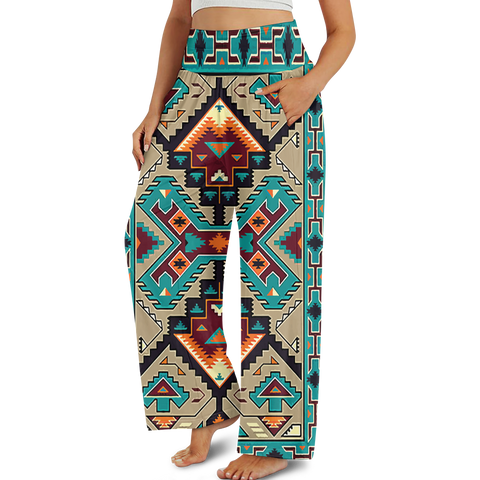 GB-NAT00016  Design Native Native Ameriacan  Women's Wide Leg Pants