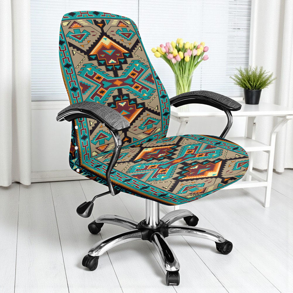 GB-NAT00016 Native American All-in-one Office Chair Cover