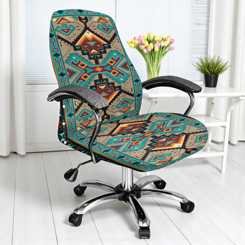 GB-NAT00016 Native American All-in-one Office Chair Cover