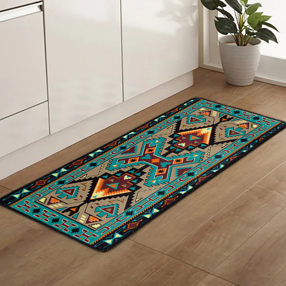 GB-NAT00016 Native American Long Mat Kitchen Rug