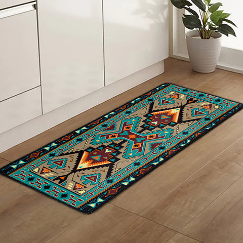 GB-NAT00016 Native American Long Mat Kitchen Rug