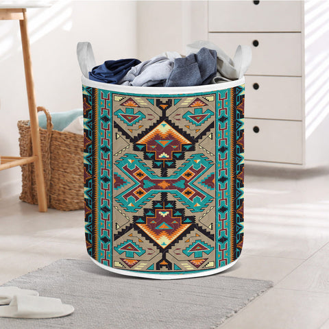 GB-NAT00016 Native American Quilted Laundry Basket