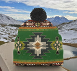 GB-NAT0001 Native American Knitted Hat With Pom-Pom