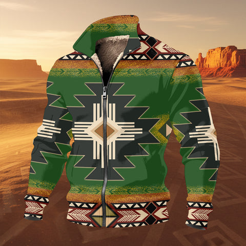 GB-NAT0001 Native American Thick Knit Fleece Jacket