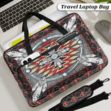 GB-NAT00023-02 Feather Native American Quilted Computer Bag