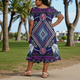 GB-NAT00023-03 Native American Puff Sleeve Straight Skirt