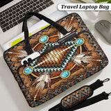 GB-NAT00023-04 Feather Native American Quilted Computer Bag