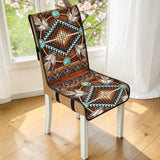 GB-NAT00023-04 Native American Quilted Dining Chair Slip Cover