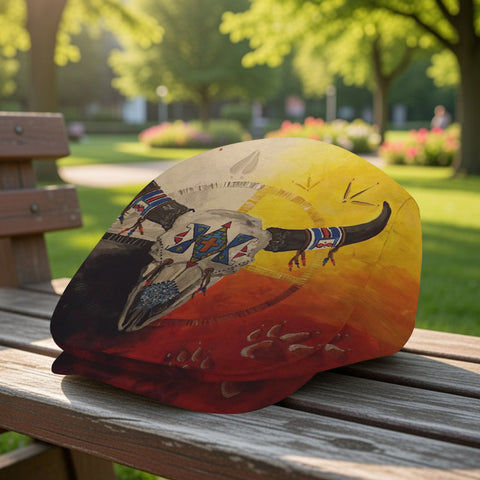 GB-NAT00025 Bison Native American Jeff Cap