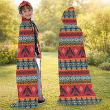 GB-NAT00029 Native American AOP Unisex Hooded Cloak for Kids and Adults