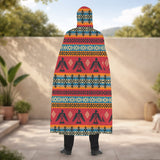 GB-NAT00029 Native American AOP Unisex Hooded Cloak for Kids and Adults