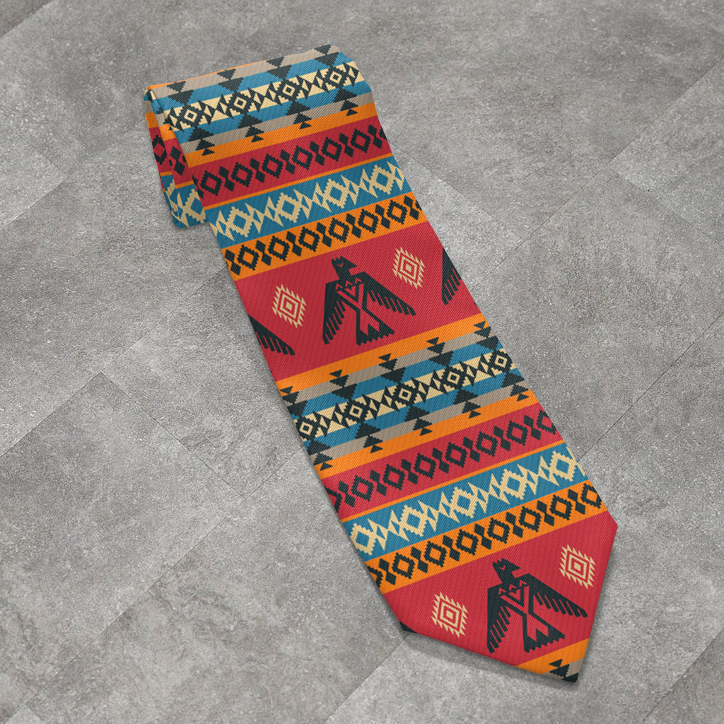 GB-NAT00029 Native American All-over Print Necktie