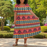GB-NAT00029 Native American Puff Sleeve Straight Skirt